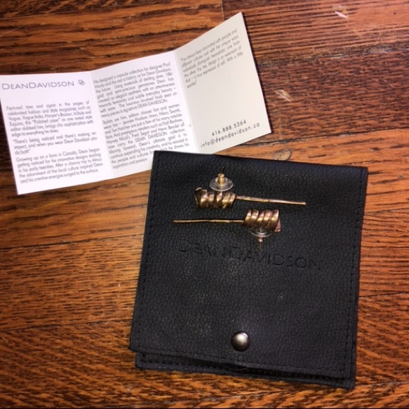 Dean Davidson Limited Edition Brass Stud Earrings - Picture 2 of 3